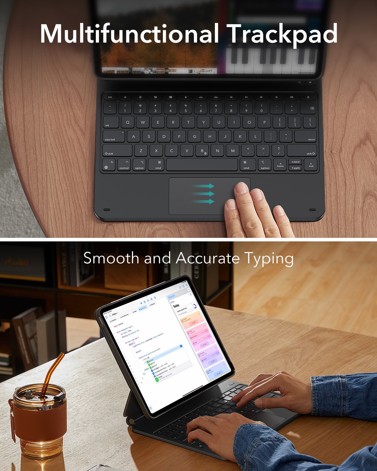 Rebound magnetic keyboard case 360-meltifunctional trackpad