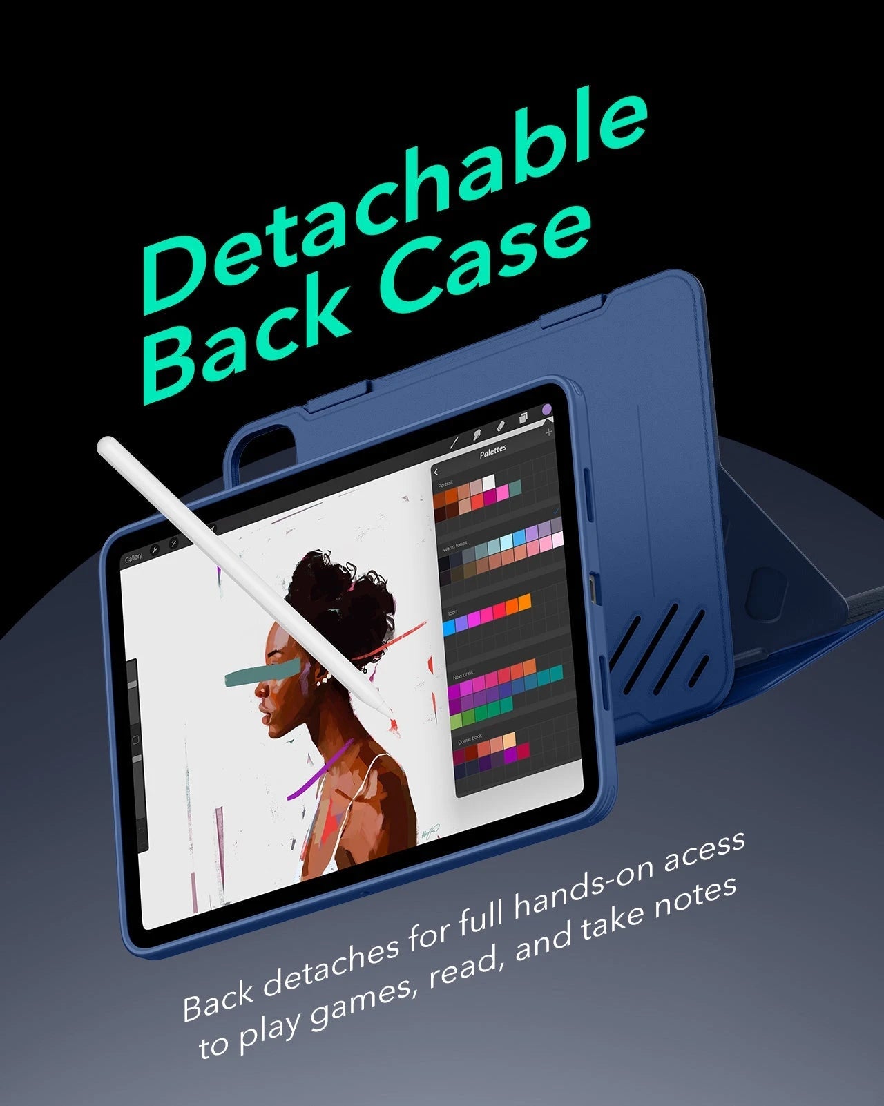 iPad Pro 13" (2025) Bundle Shift Magnetic Case & Armorite® Protection - Navy Blue ESR ESR