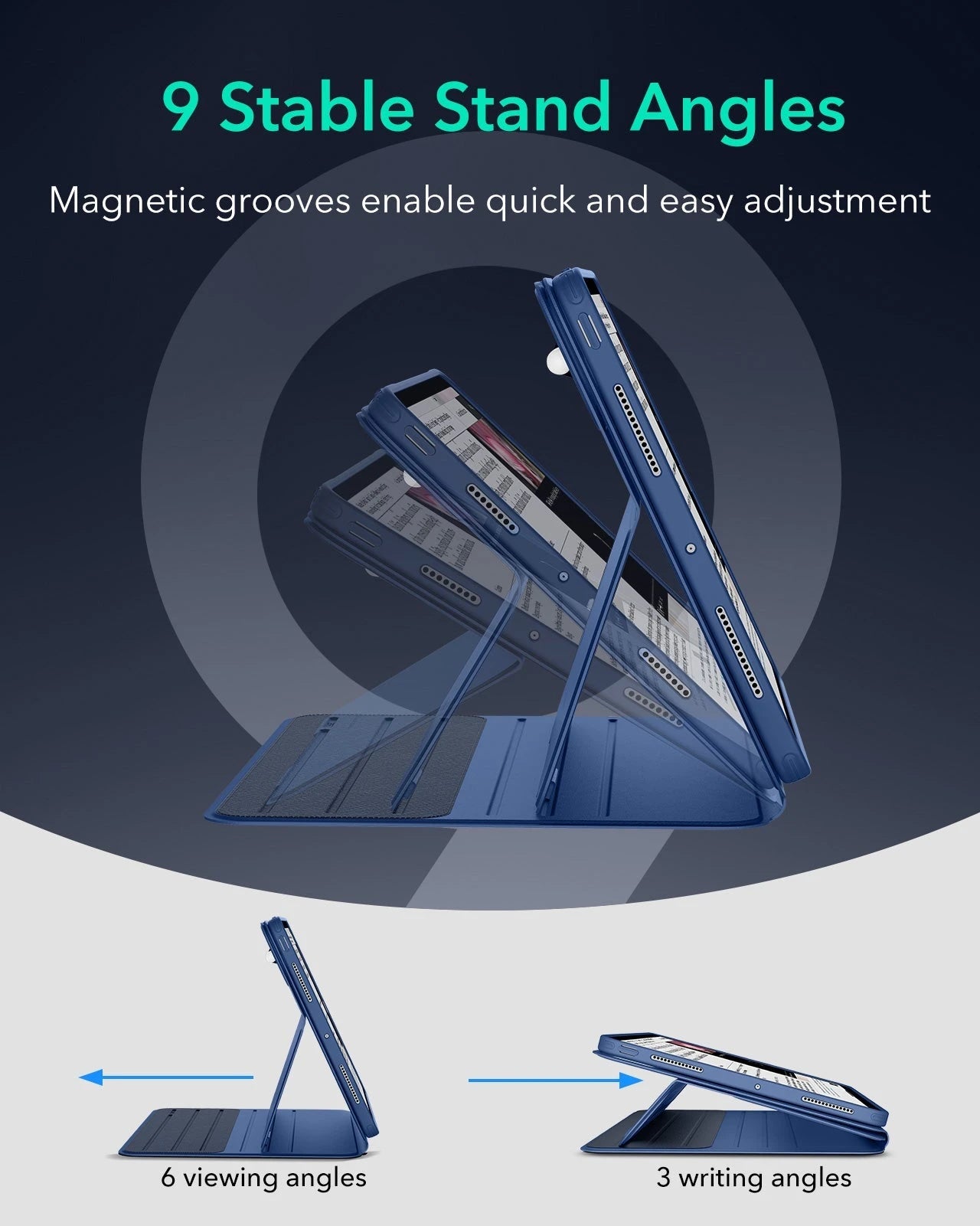 iPad Pro 13" (2025) Bundle Shift Magnetic Case & Armorite® Protection - Navy Blue ESR ESR