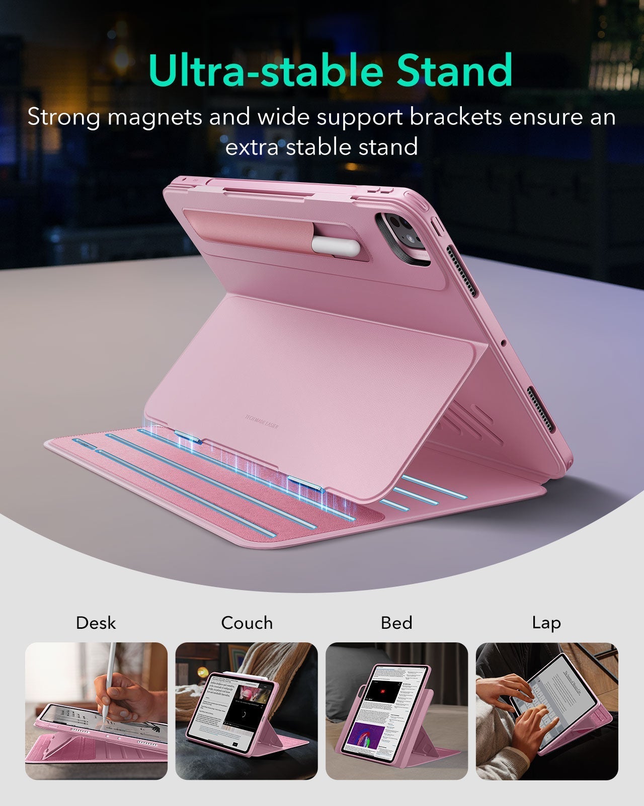 iPad Pro 13" (2025) Bundle Shift Magnetic Case & Armorite® Protection - Pink ESR ESR