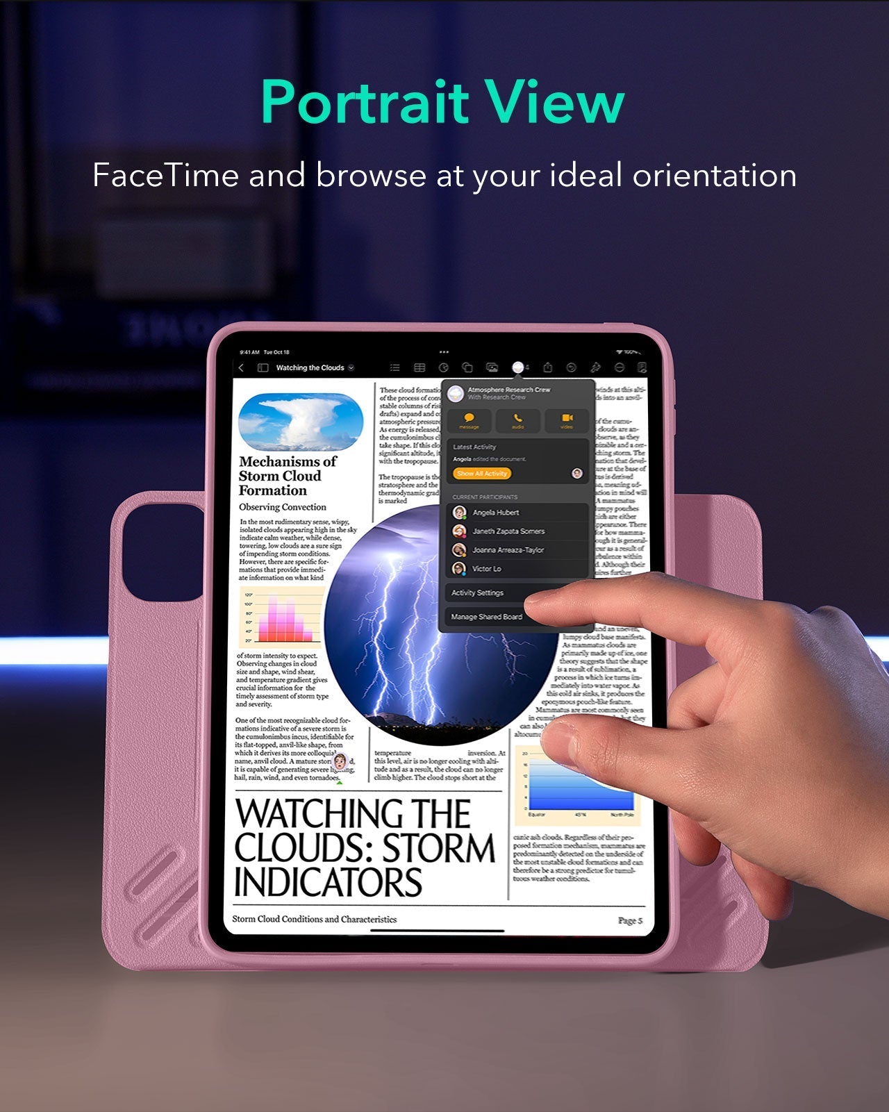 iPad Pro 13" (2025) Bundle Shift Magnetic Case & Armorite® Protection - Pink ESR ESR