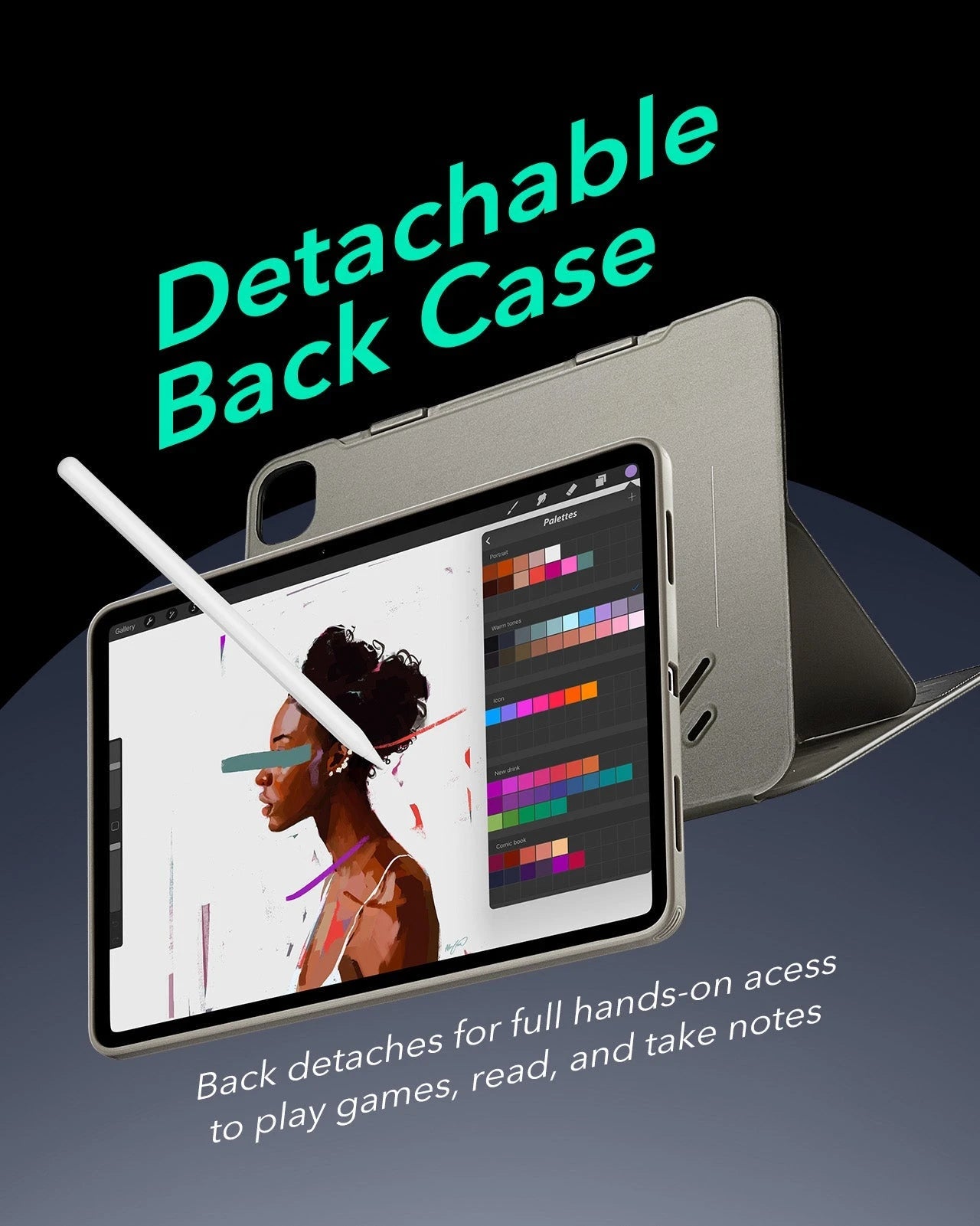iPad Pro 13" (2025) Bundle Shift Magnetic Case & Armorite® Protection - Titanium ESR ESR