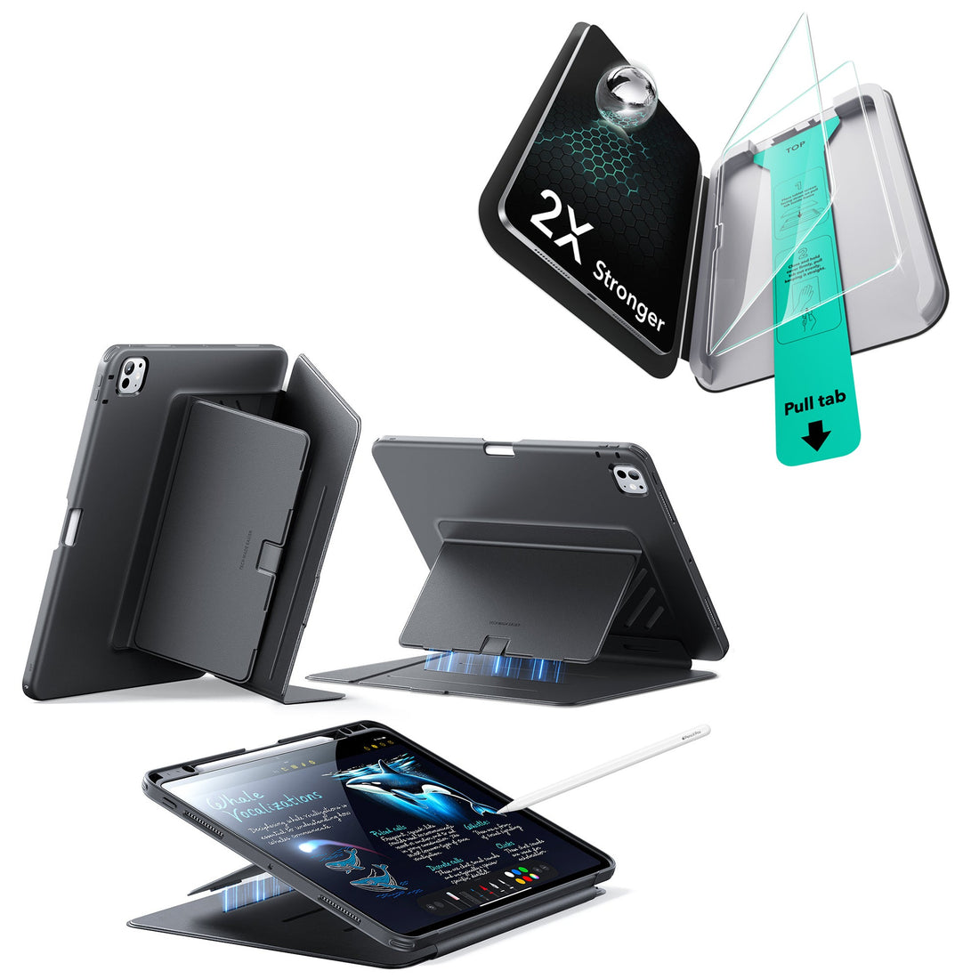 iPad Pro 13ʺ (2025) Flip Magnetic Protection Bundle - Black ESR ESR