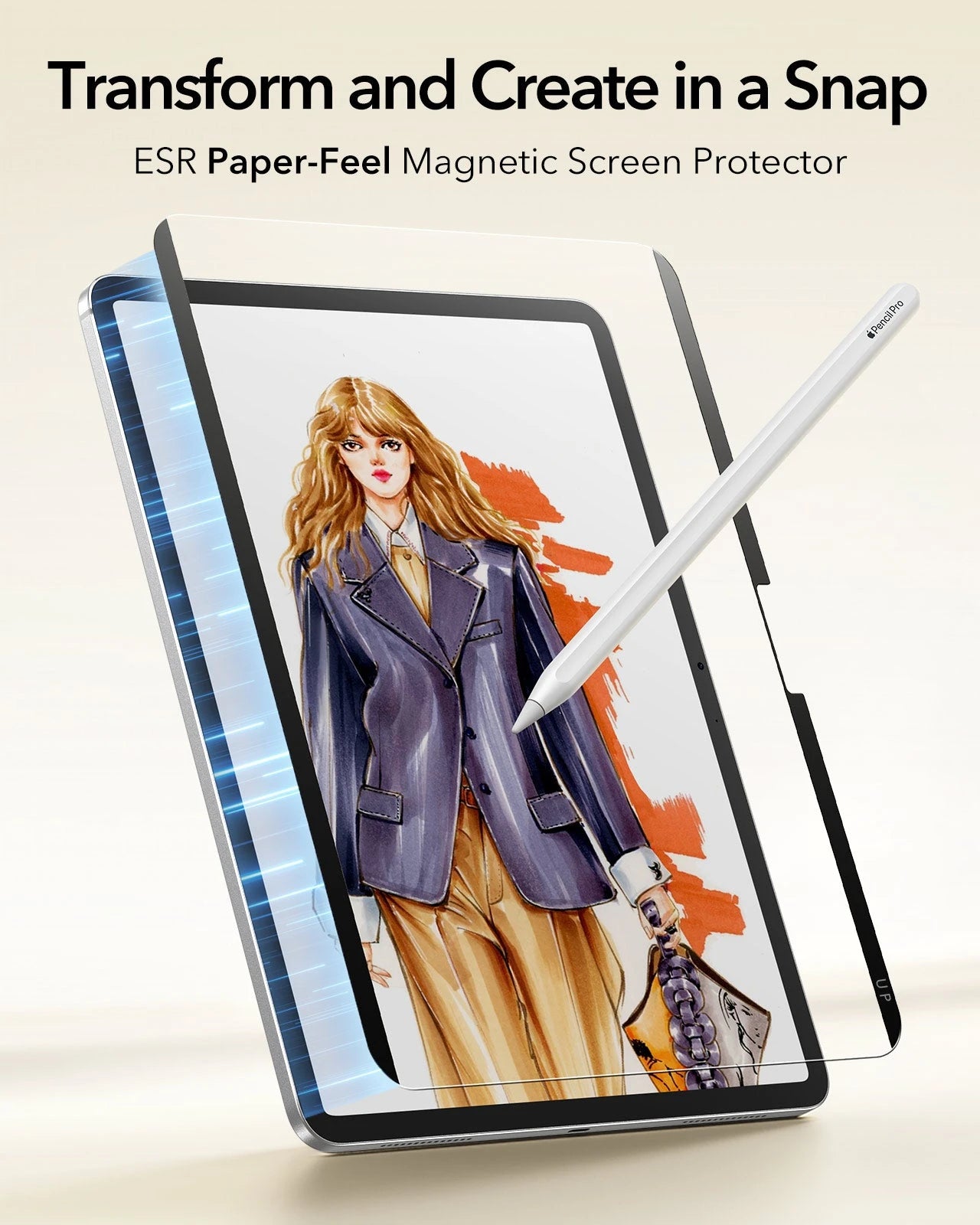 iPad Pro 13" (2025) Paper-Feel Magnetic Screen Protector – 1 Pack ESR ESR