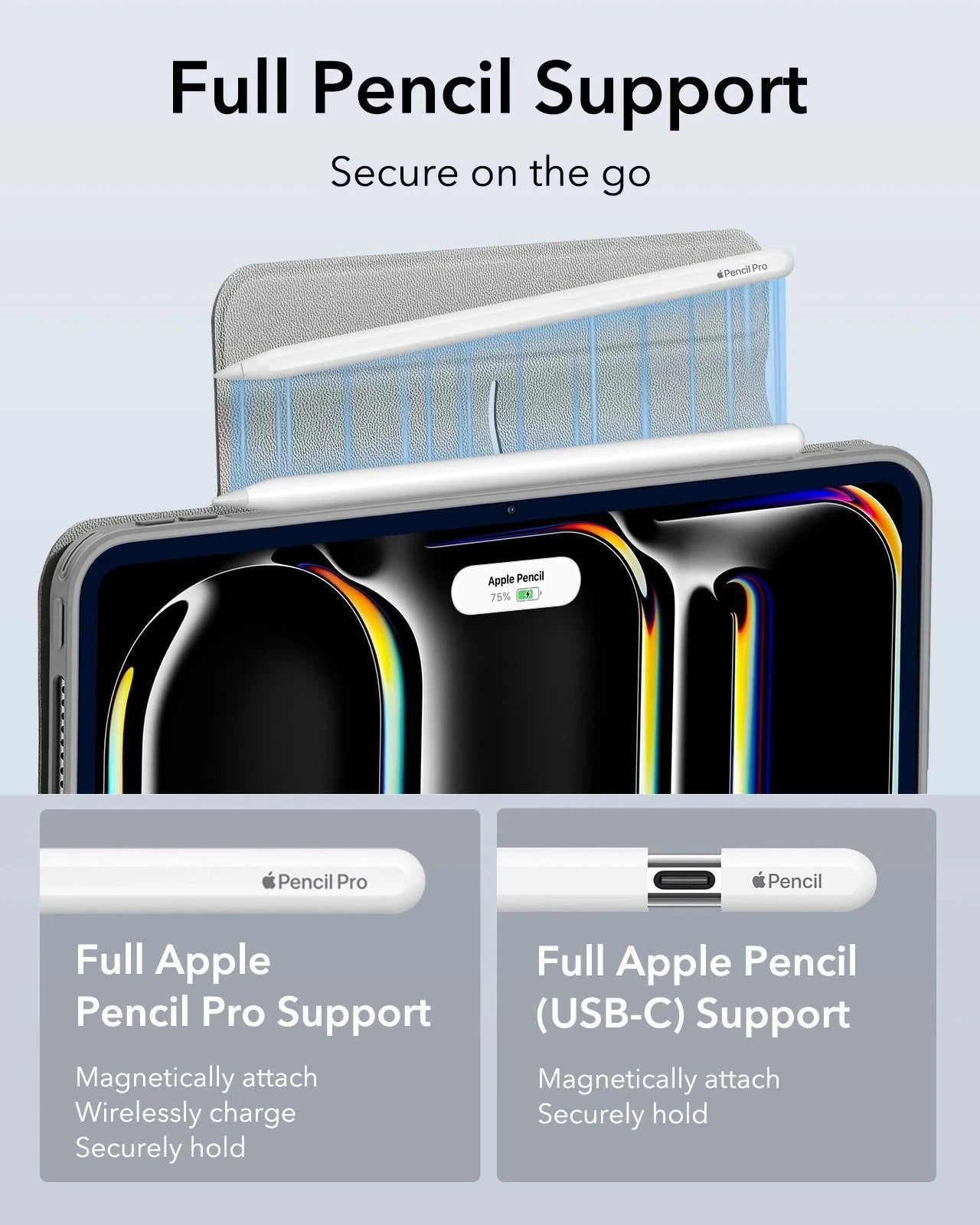 iPad Pro 13ʺ (2025) Rebound Hybrid Case 360 - Grey ESR ESR