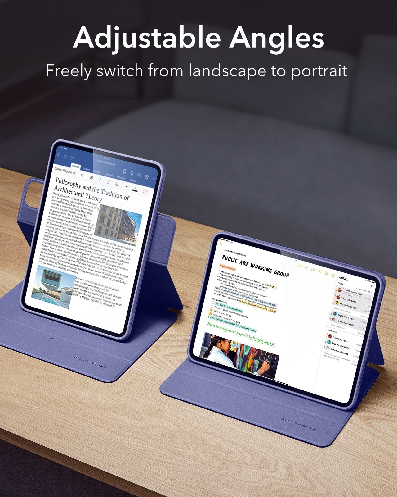 iPad Pro 13ʺ (2025) Rebound Hybrid Case 360 - Lavender ESR ESR