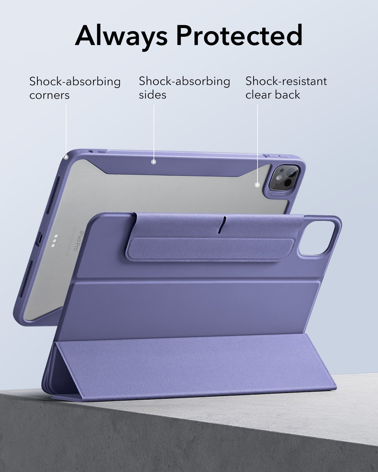 Lavender iPad Pro 13-inch (M5) Case with Folding Cover | ESR