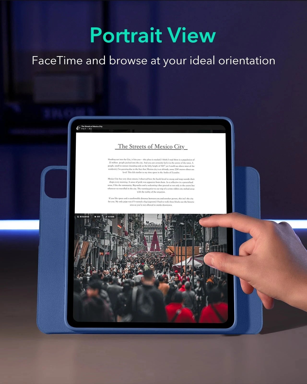 iPad Pro 13ʺ (2025) Shift Magnetic Case - Navy Blue ESR ESR