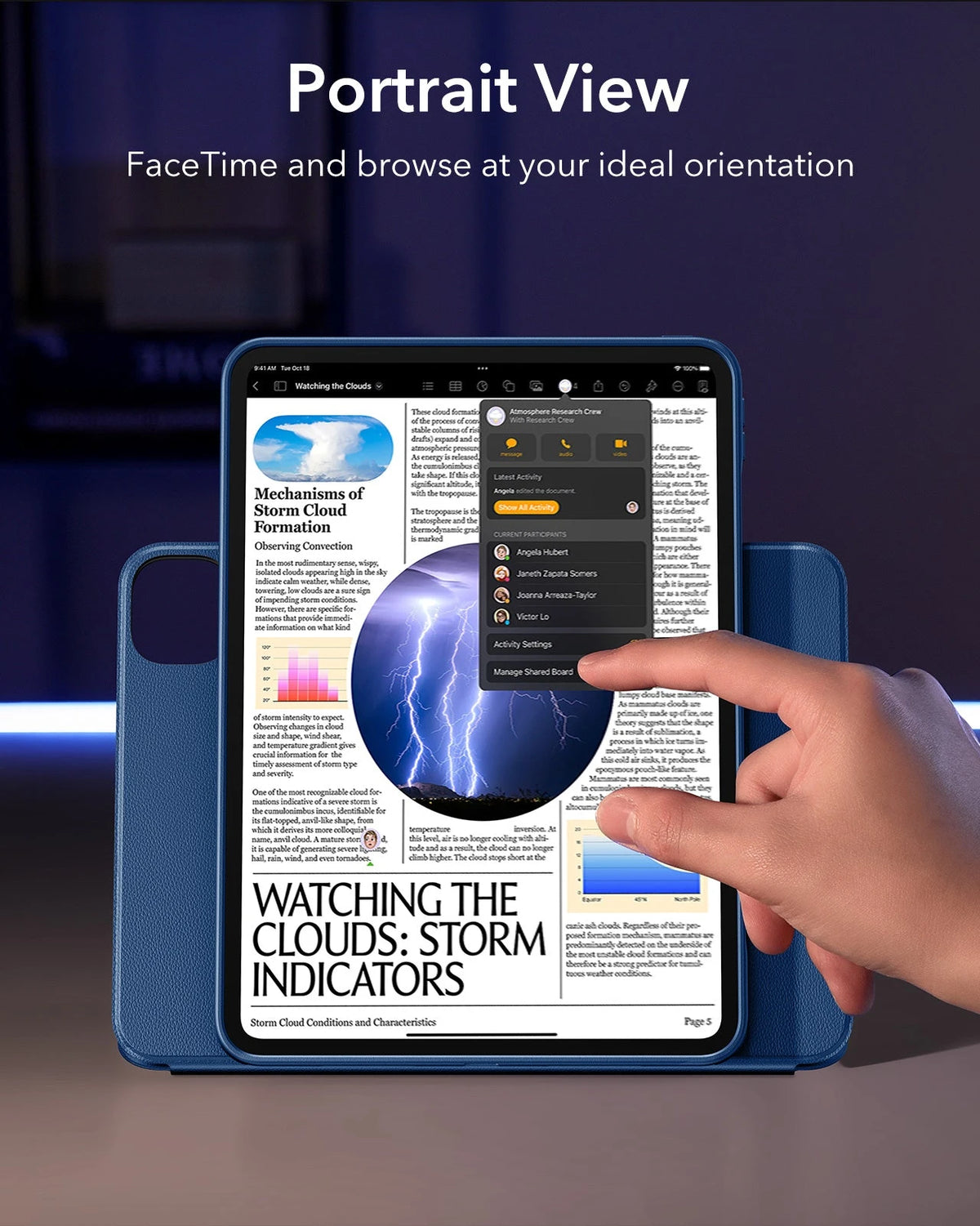 iPad Pro 13ʺ (2025) Shift Magnetic Case - Navy Blue ESR ESR