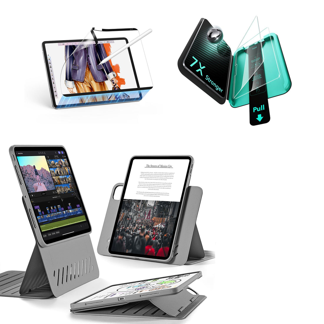 iPad Pro 13" (2025) Shift Transformation Bundle - Grey ESR ESR