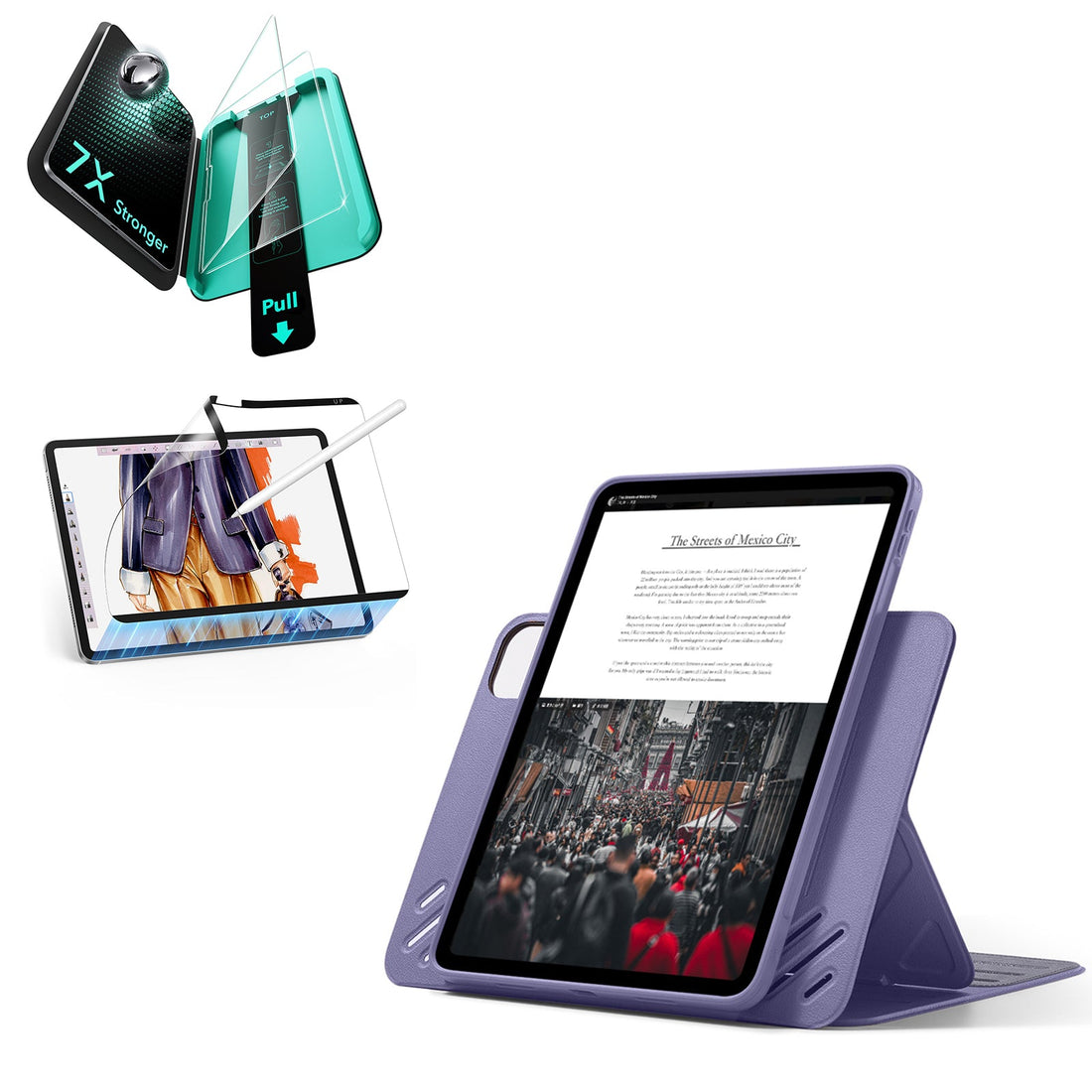 iPad Pro 13" (2025) Shift Transformation Bundle - Purple ESR ESR