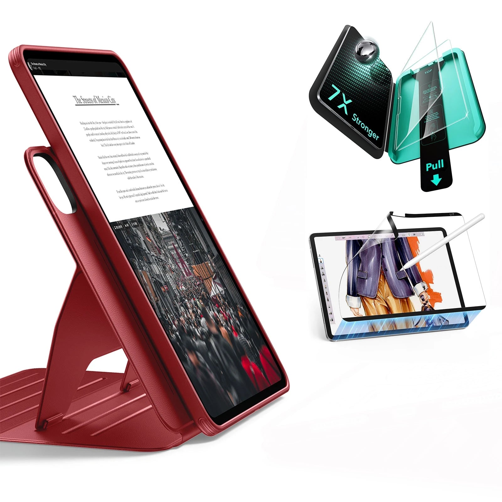iPad Pro 13" (2025) Shift Transformation Bundle - Red ESR ESR