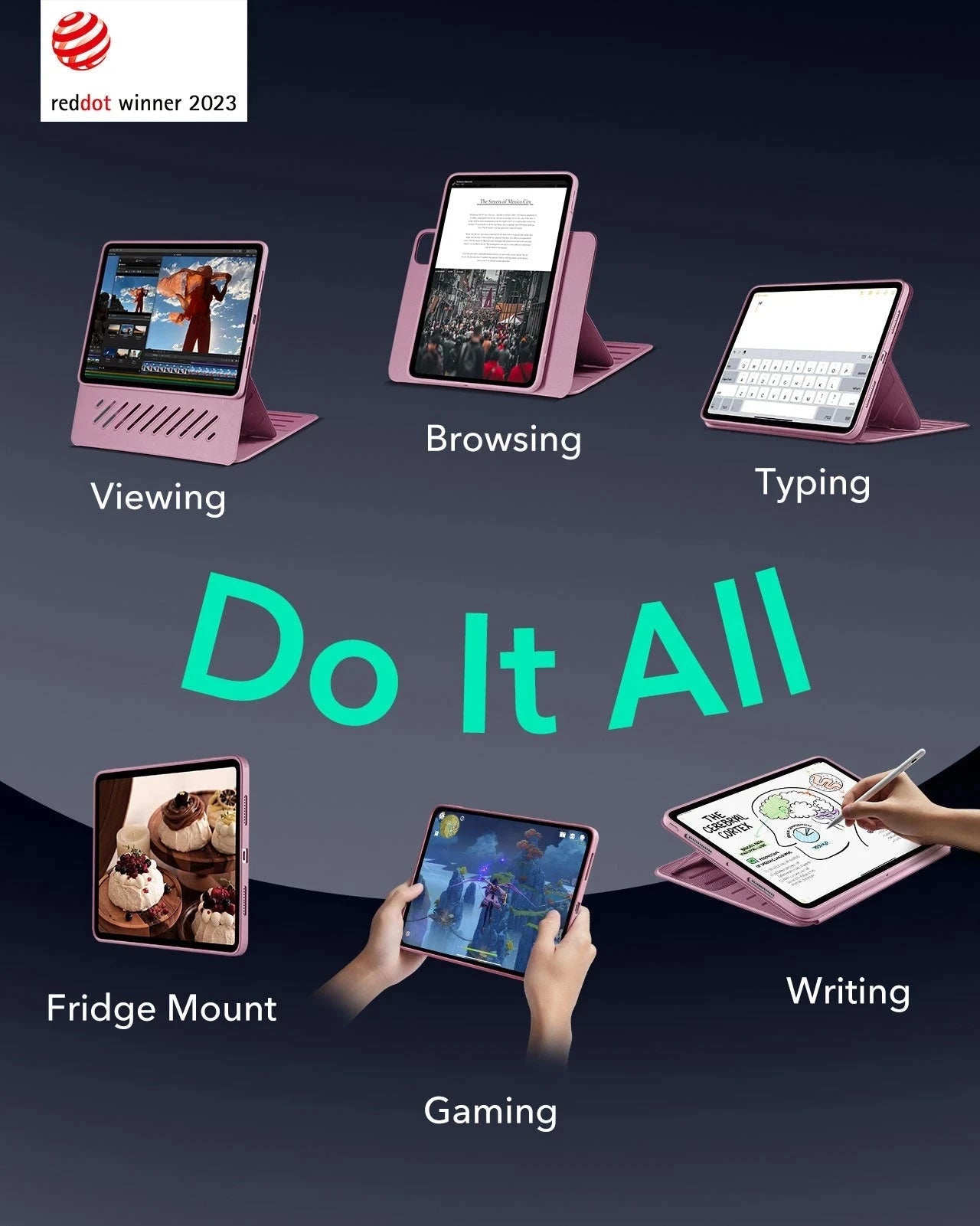 iPad Pro 13" (2025) Shift Transformation Bundle - Pink ESR ESR