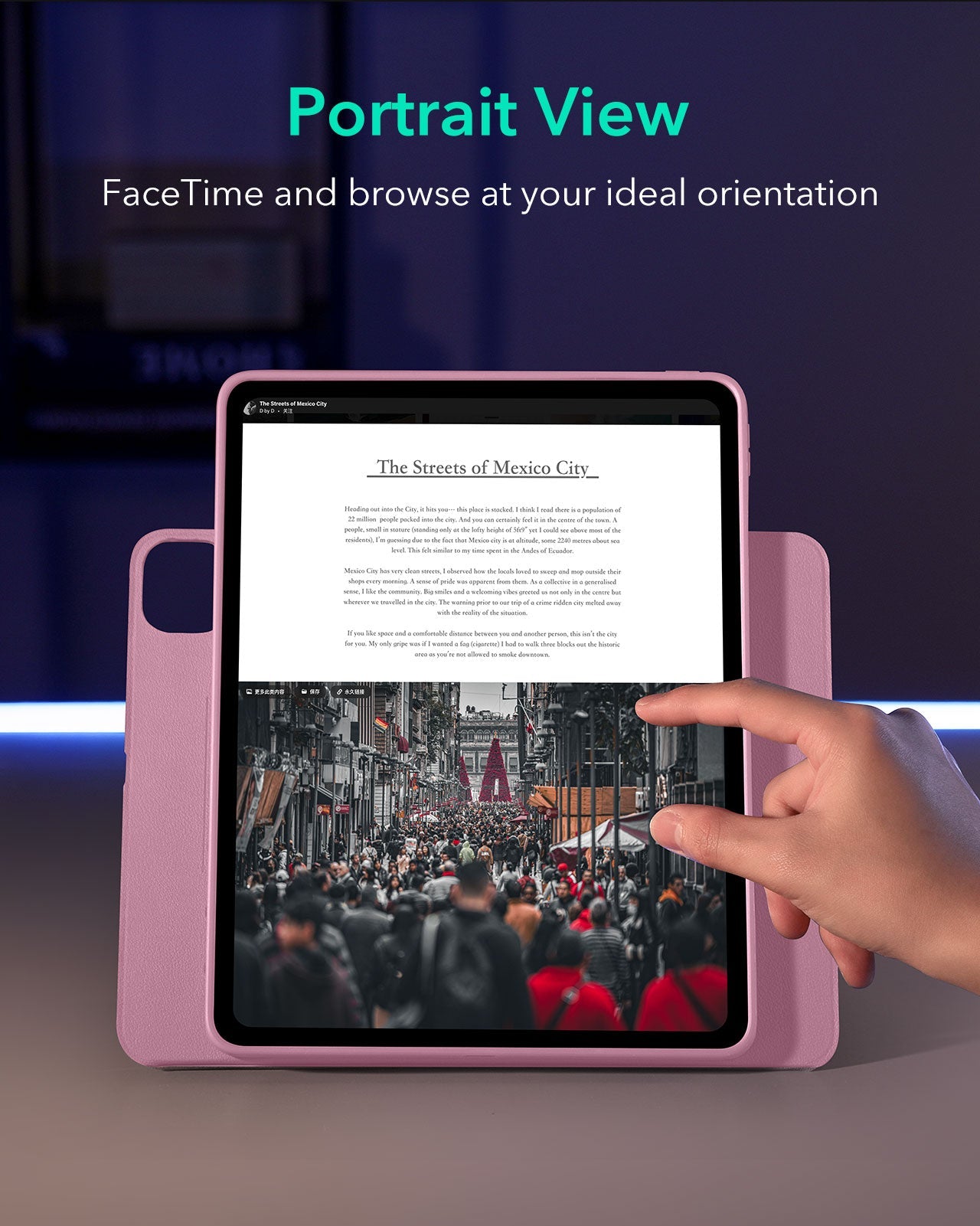 Pink iPad Pro 13(M5) Drop Protection With Find-My Pen|ESR Shift Bundle