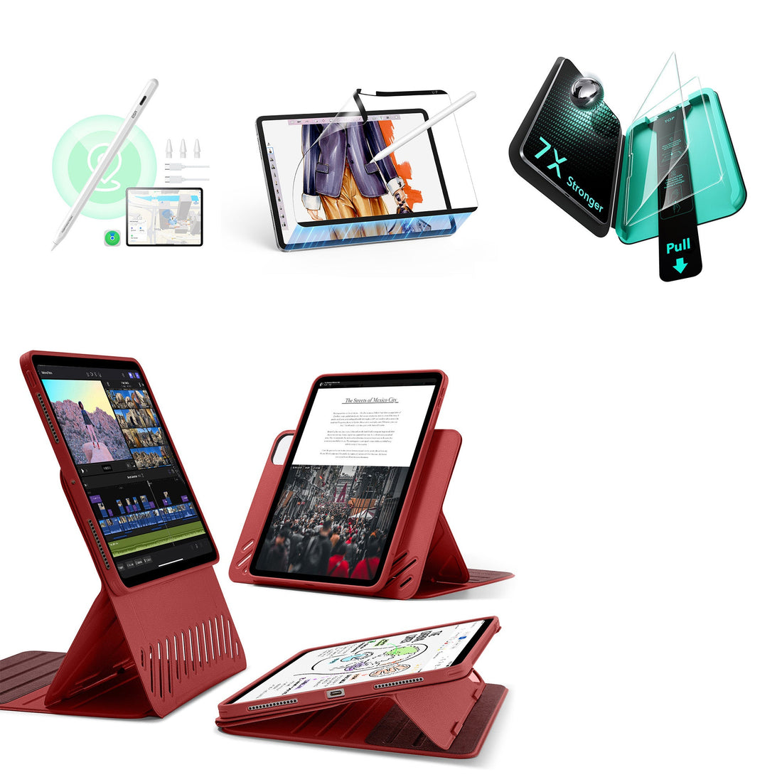 iPad Pro 13ʺ (2025) Shift Transformation with Digital Pencil Bundle - Red ESR ESR