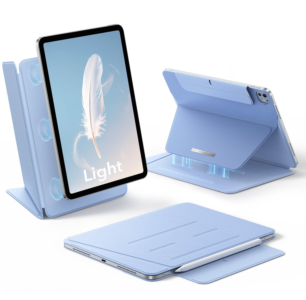 iPad Pro 13" (M5) 2025 AirStance Magnetic Case - Sky Blue ESR ESR