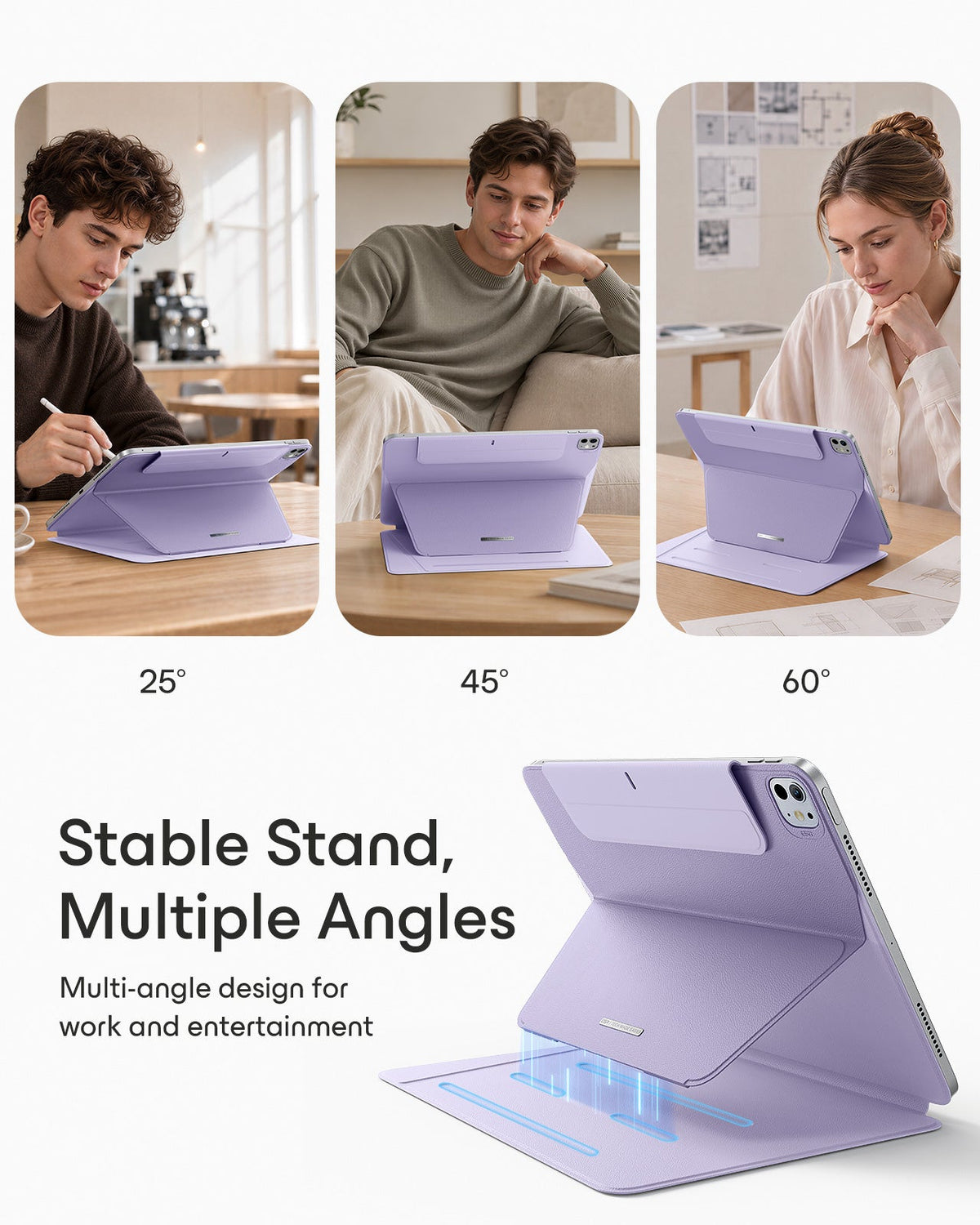 iPad Pro 13" (M5) 2025 AirStance Magnetic Case & Writing Bundle - Purple ESR ESR