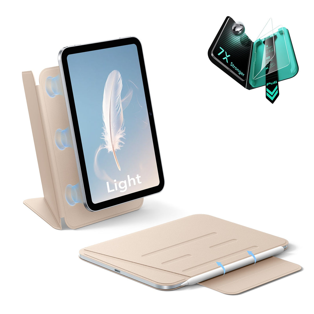 iPad mini (A20 Pro) AirStance Magnetic Protection Bundle - Sand ESR ESR