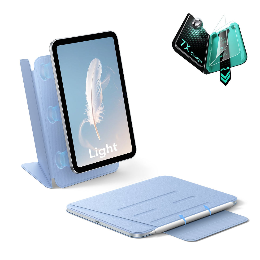 iPad mini (A20 Pro) AirStance Magnetic Protection Bundle - Sky Blue ESR ESR