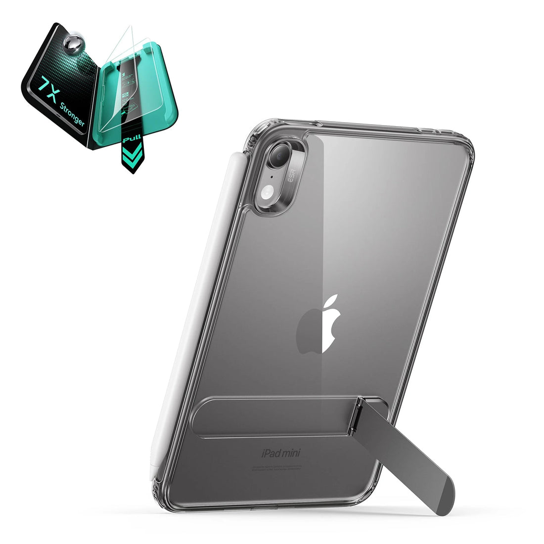 iPad mini (A20 Pro) Boost Kickstand Protection Bundle - Clear Black ESR ESR