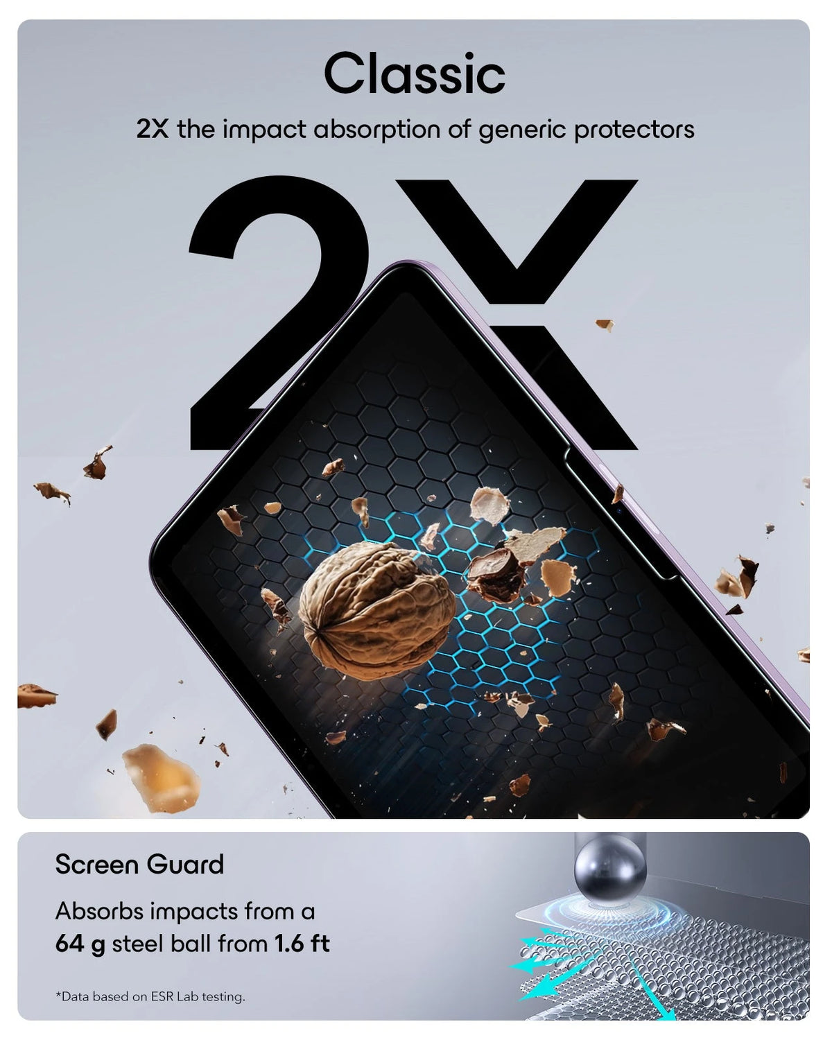 iPad mini (A20 Pro) UltraFit Classic Screen Protector - 2 Pack ESR ESR