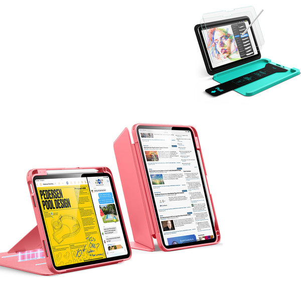 Red iPad A16 Case & Armorite 5x Stronger Paper Feel Protection|ESR
