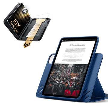 iPad Pro 11" (M5) 2025 Bundle Shift Magnetic Case & Armorite Pro Screen Protector With UltraFit Tray - Navy Blue