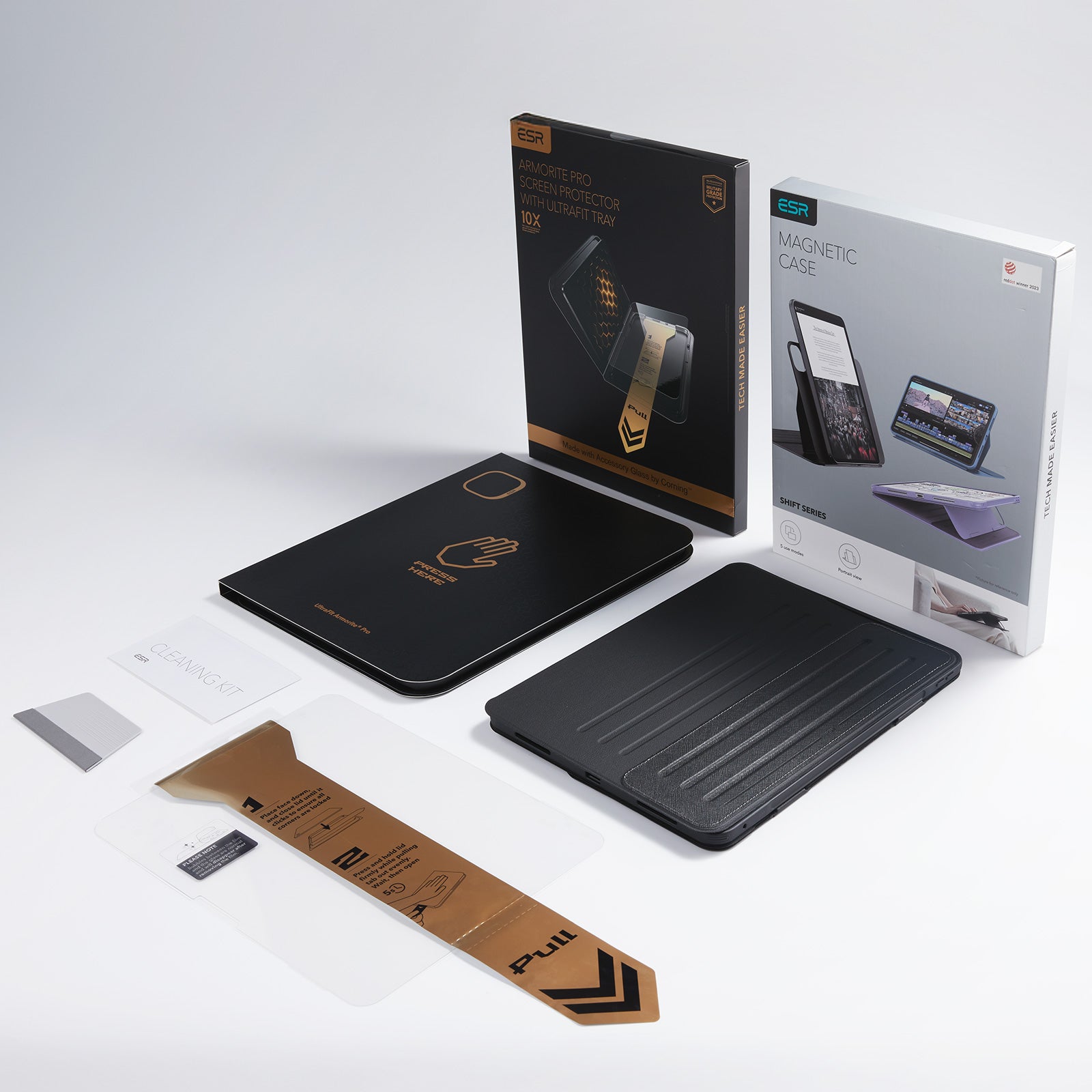 iPad Pro 13" (M5) 2025 Bundle Shift Magnetic Case & Armorite Pro Screen Protector With UltraFit Tray 