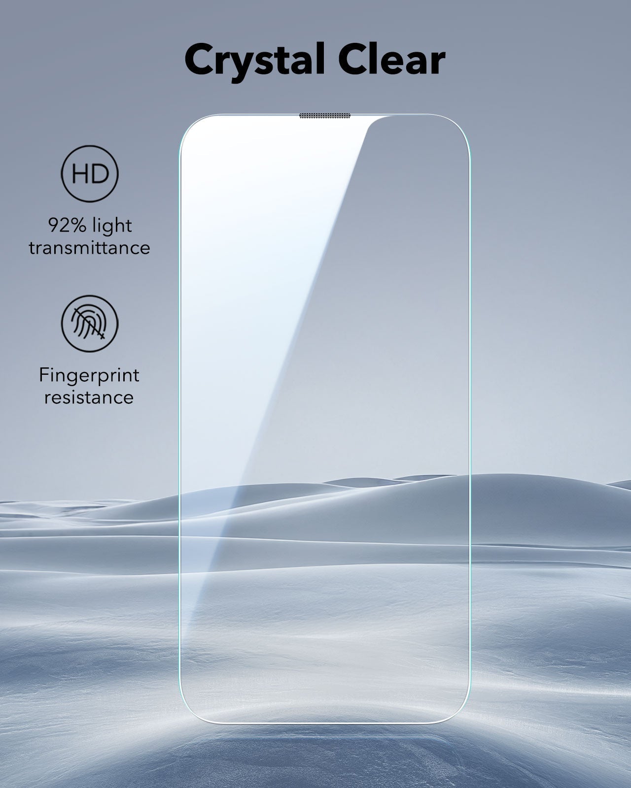 ESR iPhone 14 Pro Tempered Glass Screen Protector crystal clear