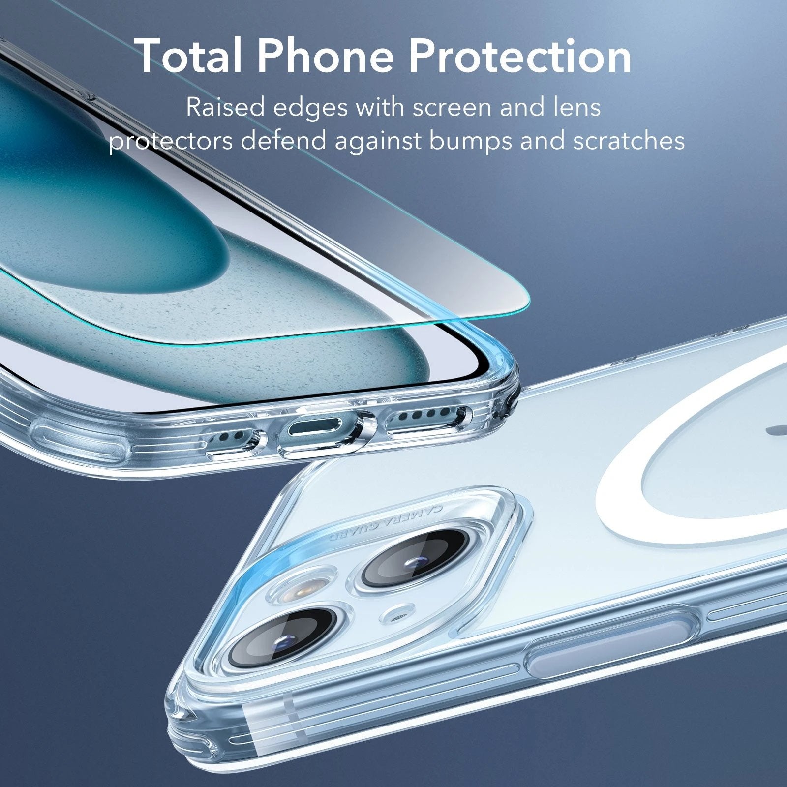 iPhone 15 Classic Pro Case (HaloLock) Set - Clear Blue ESR ESR