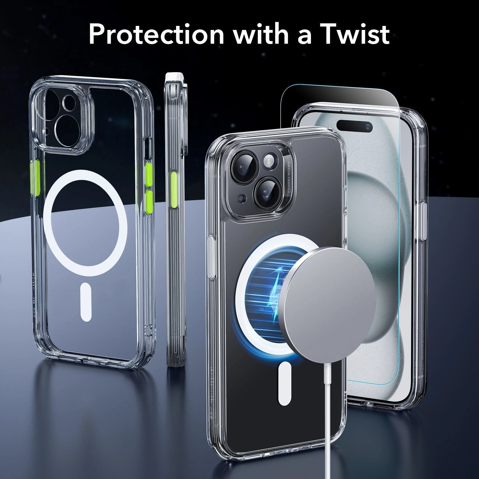 iPhone 15 Classic Pro Case (HaloLock) Set - Clear ESR ESR