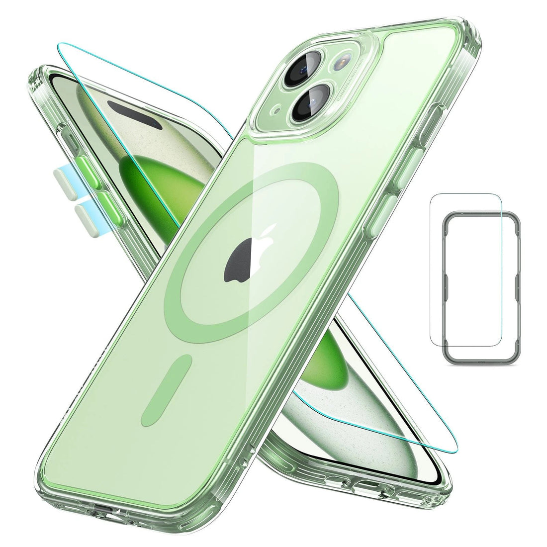 iPhone 15 Classic Pro Case (HaloLock) Set - Clear Green ESR ESR