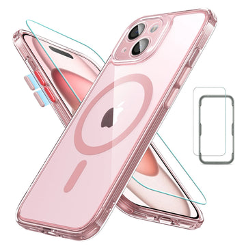 iPhone 15 Classic Pro Case (HaloLock) Set - Clear Pink ESR ESR