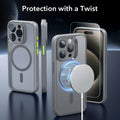 iPhone 15 Pro Classic Pro Case (HaloLock) Set - Frosted Grey ESR ESR