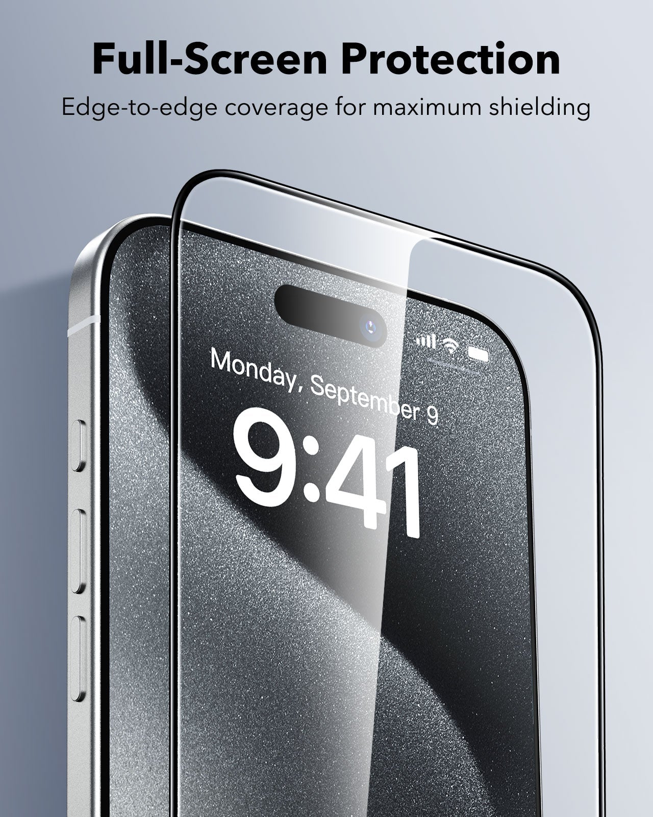 ESR iPhone 15 Pro Max Tempered Glass Screen Protector full screen protecion