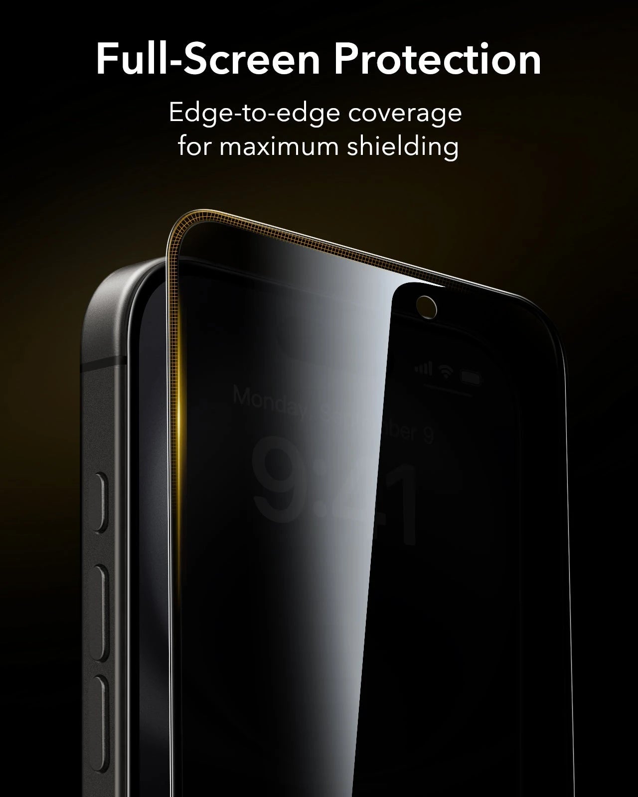 iPhone 16/15 Privacy Screen Protector—Military-Grade Corning Glass|ESR