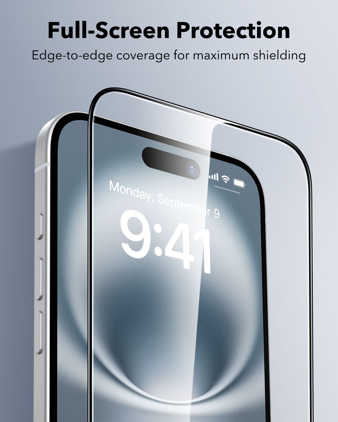 ESR iPhone 16 Tempered Glass Screen Protector full screen protection