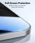 Best Privacy Screen Protector for iPhone 16 Plus ESR full screen protection