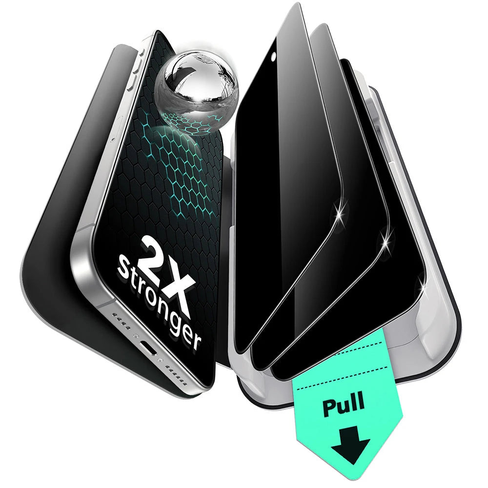 iPhone 16 Pro Max Privacy Screen Protector - 3 Pack