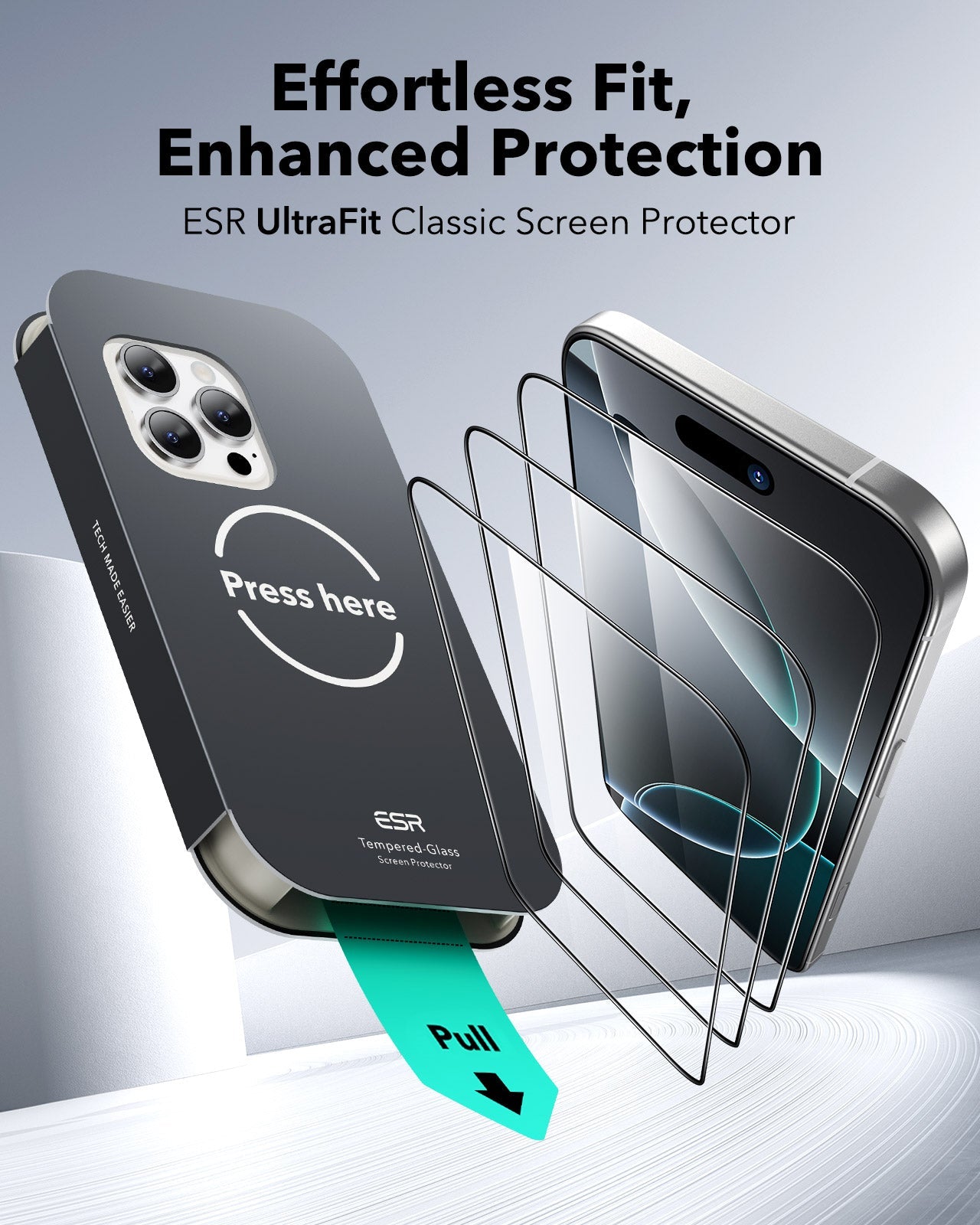 ESR iPhone 16 Pro Max Tempered Glass Screen Protector 