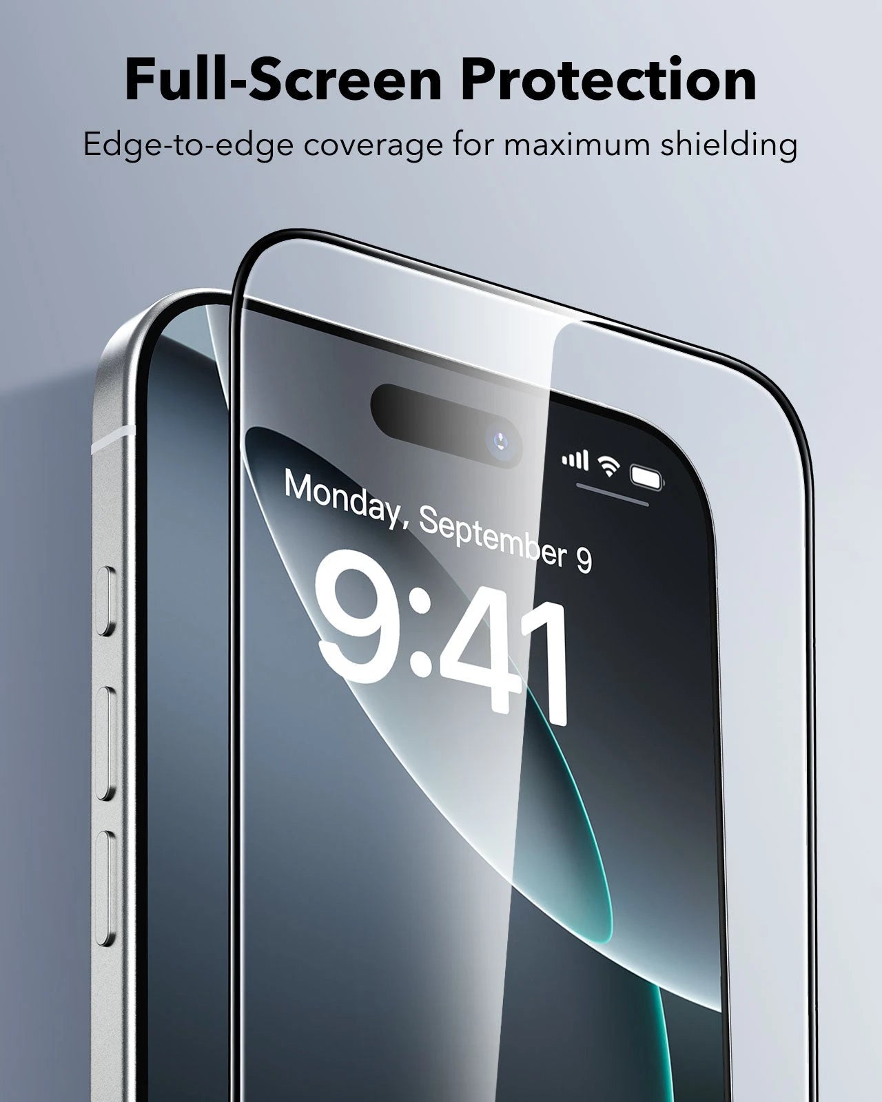ESR iPhone 16 Pro Max Tempered Glass Screen Protector full screen protection