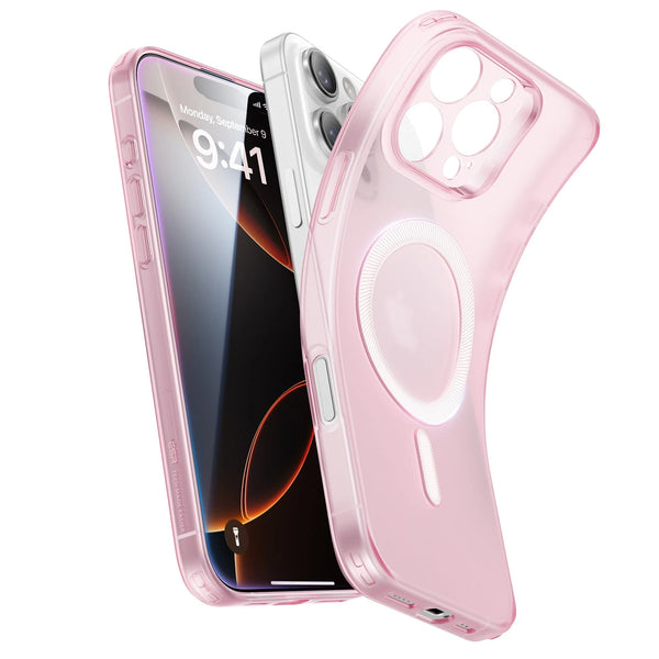 Frosted Pink iPhone 16 Pro Max Zero Clear Case with MagSafe | ESR