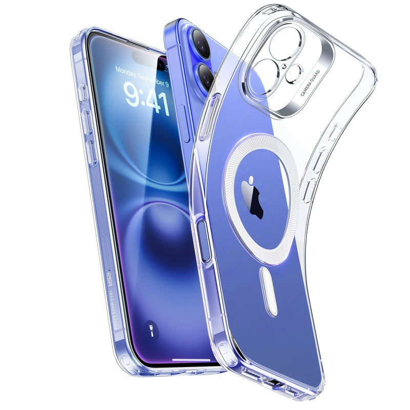 Coque MagSafe IPhone 16 Plus Miracase – Intégrale Verre Trempé, Antichoc, Transparent