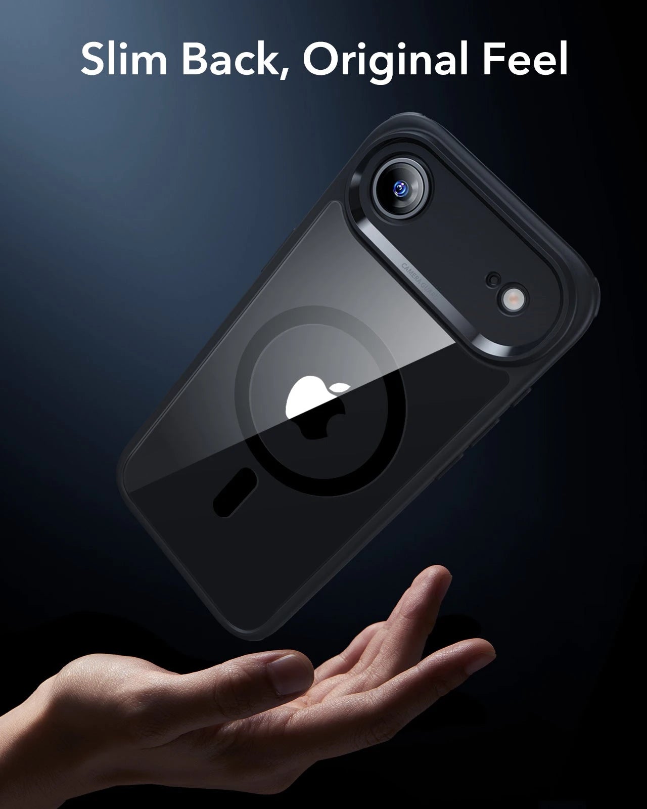 ESR iPhone 17 Air Magsafe Case with Camera Control Clear Black Slim Back