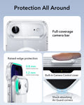 ESR iPhone 17 Air Magsafe Case with Camera Control Clear Shimmer Raised Edge Protection