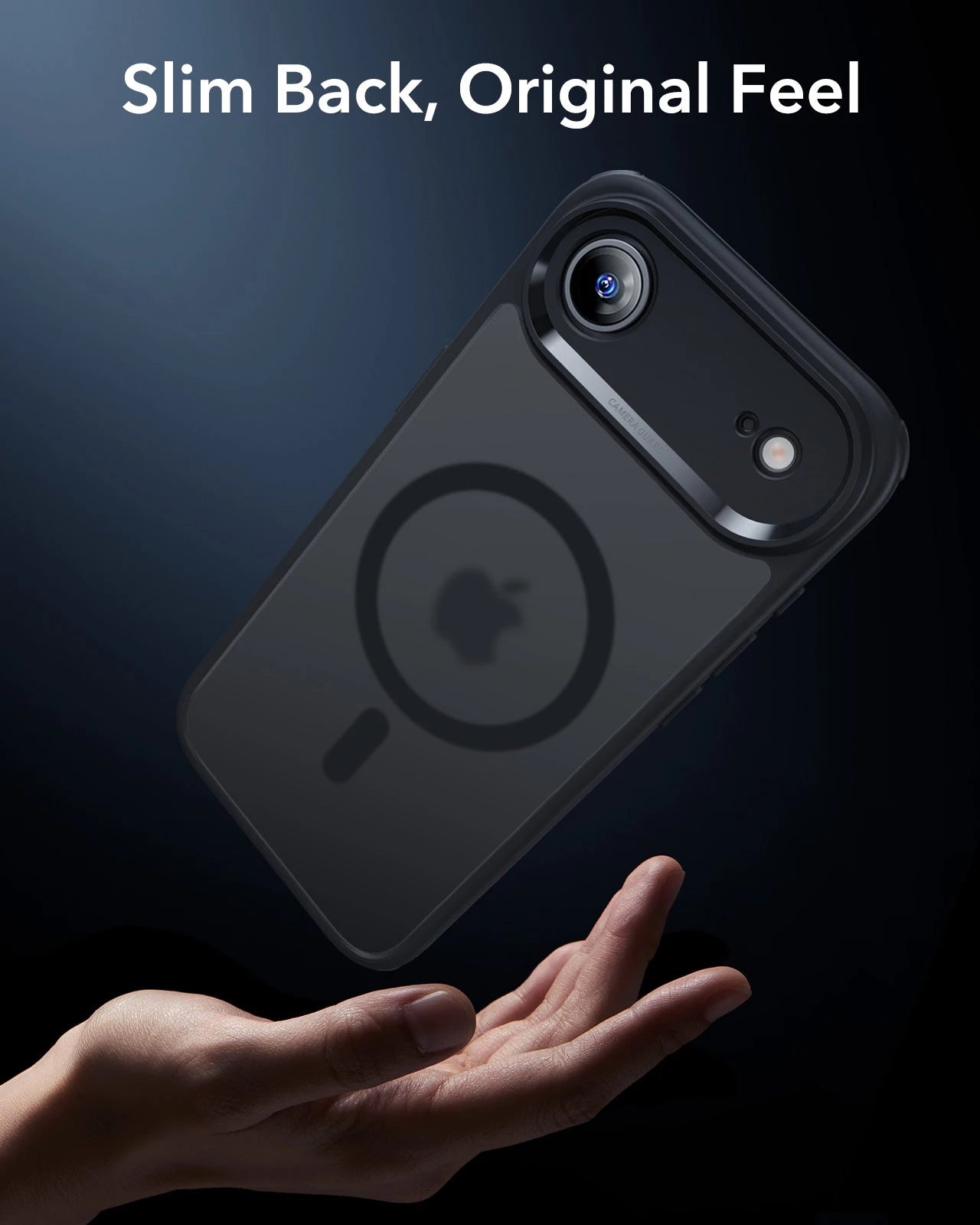 ESR iPhone 17 Air Magsafe Case with Camera Control Frosted Black Slim Back 