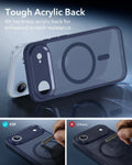 ESR iPhone 17 Air Magsafe Case with Camera Control Frosted Blue Tough Acrylic Back