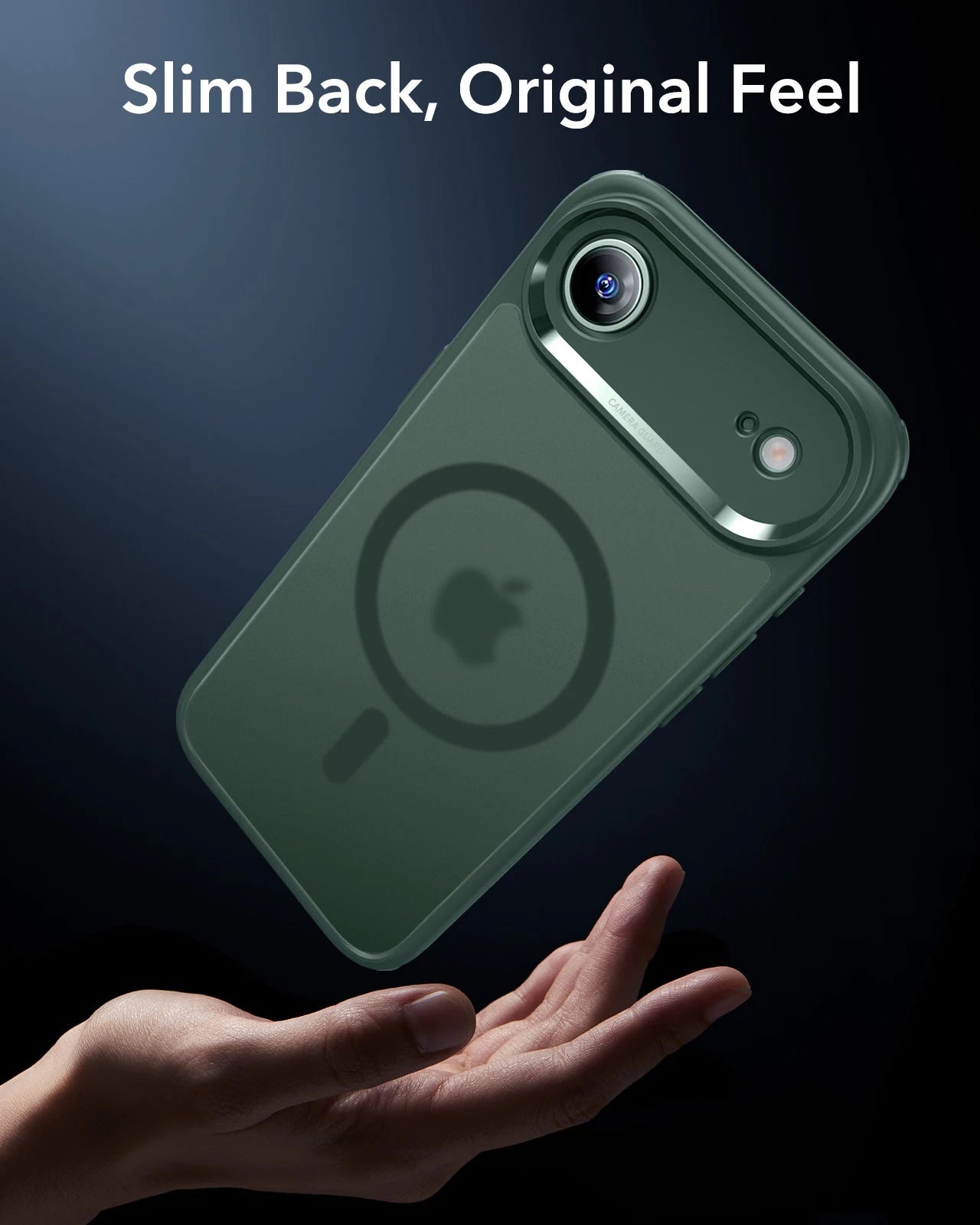 ESR iPhone 17 Air Magsafe Case with Camera Control Frosted Green Slim Back