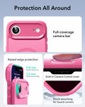 ESR iPhone 17 Air Magsafe Case with Camera Control Frosted Pink Raised Edge Protection