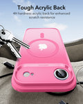 ESR iPhone 17 Air Magsafe Case with Camera Control Frosted Pink Tough Acrylic Back